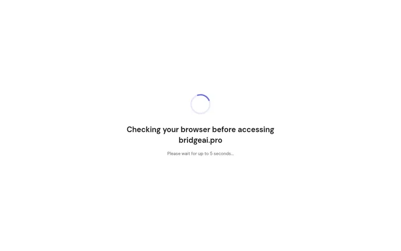 Screenshot of the BridgeAI homepage